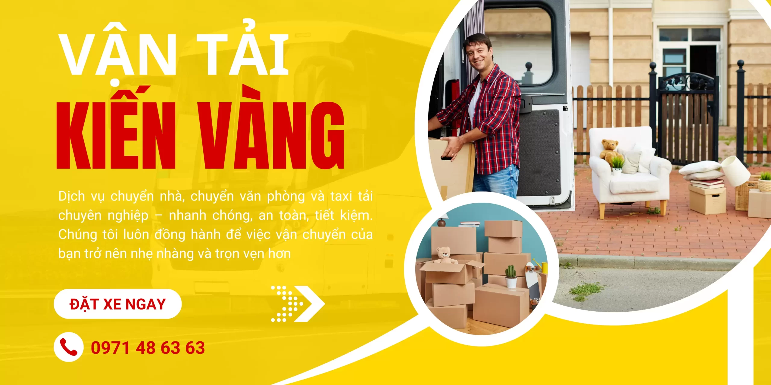 Vận tải kiến vàng – Chuyển nhà, chuyển văn phòng trọn gói, taxi tải