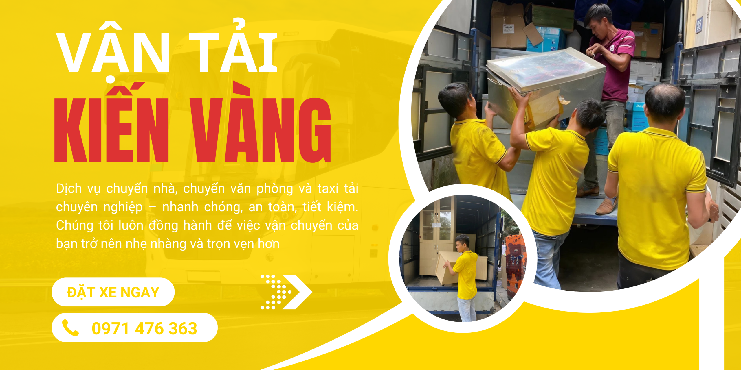 Vận tải kiến vàng – Chuyển nhà, chuyển văn phòng trọn gói, taxi tải